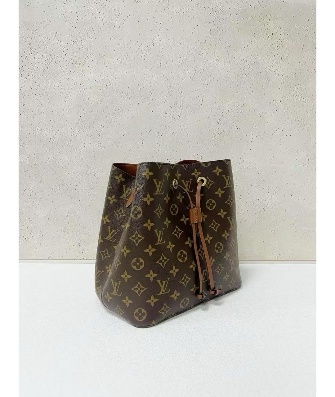 LOUIS VUITTON Коричневая канва сумка через плечо, фото 5