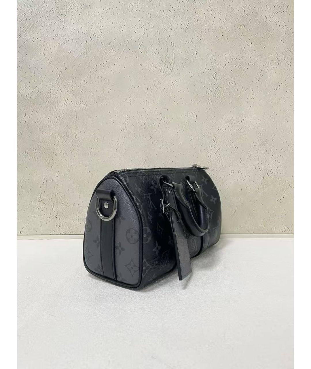 LOUIS VUITTON Черная сумка с короткими ручками, фото 4