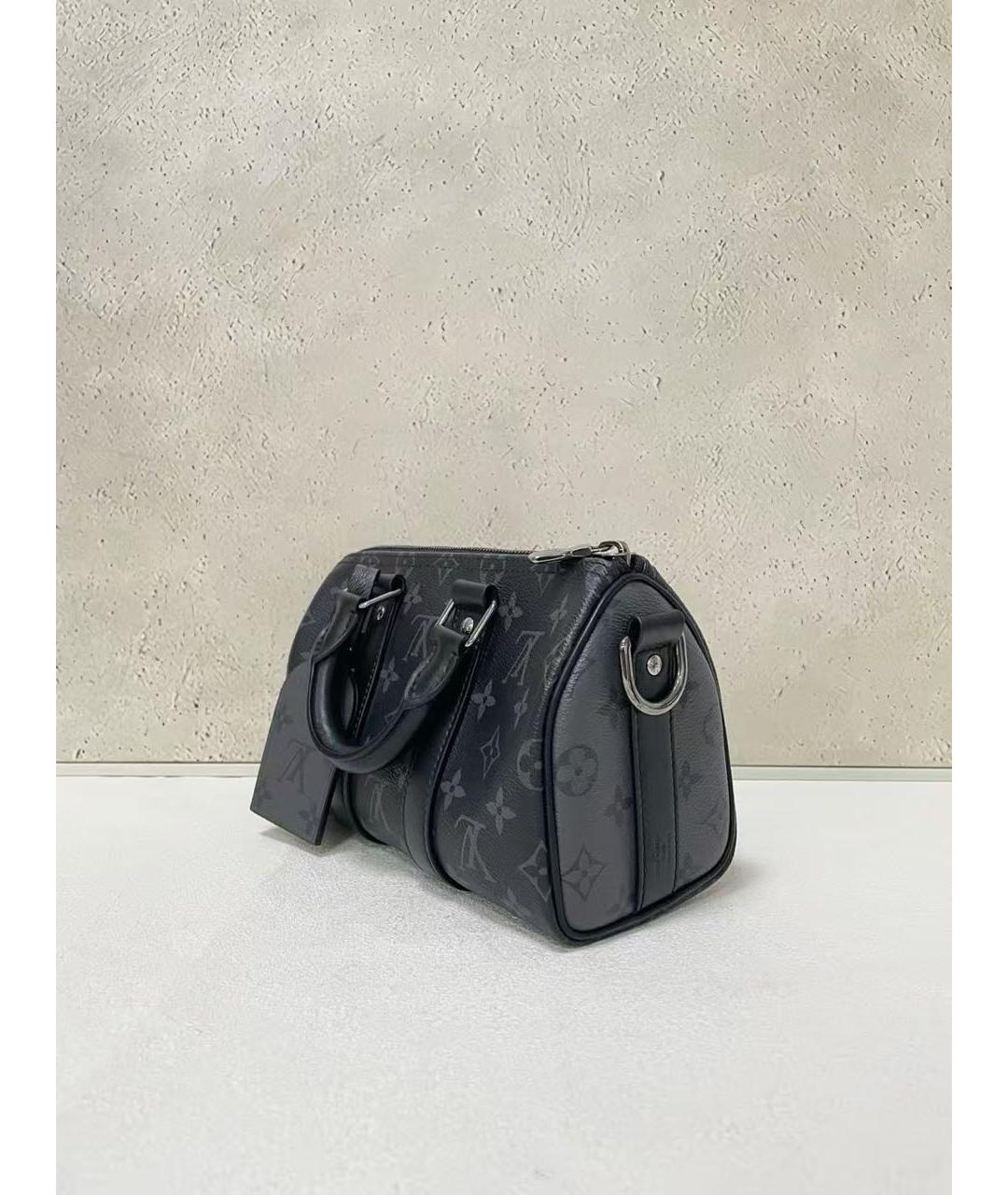 LOUIS VUITTON Черная сумка с короткими ручками, фото 5