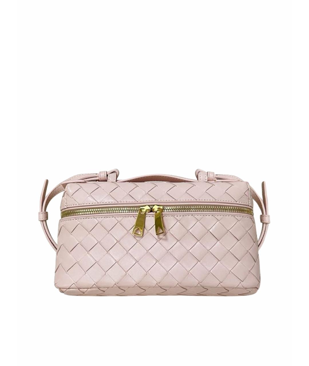 BOTTEGA VENETA Розовая кожаная сумка через плечо, фото 1