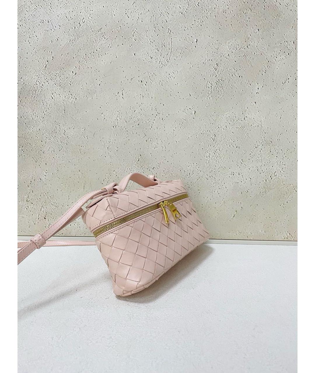 BOTTEGA VENETA Розовая кожаная сумка через плечо, фото 4