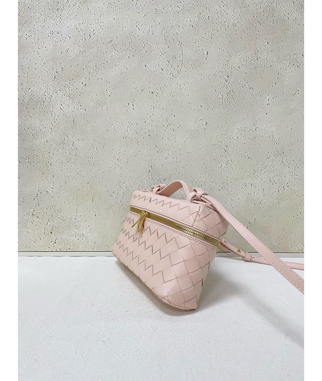 BOTTEGA VENETA Розовая кожаная сумка через плечо, фото 5