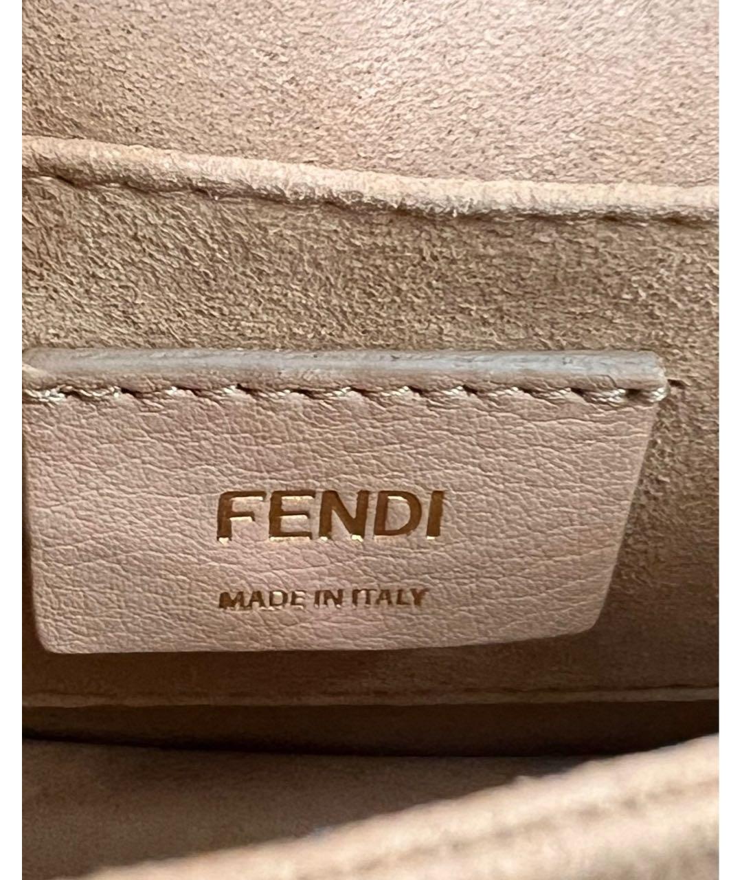 FENDI Темно-синяя кожаная сумка через плечо, фото 7