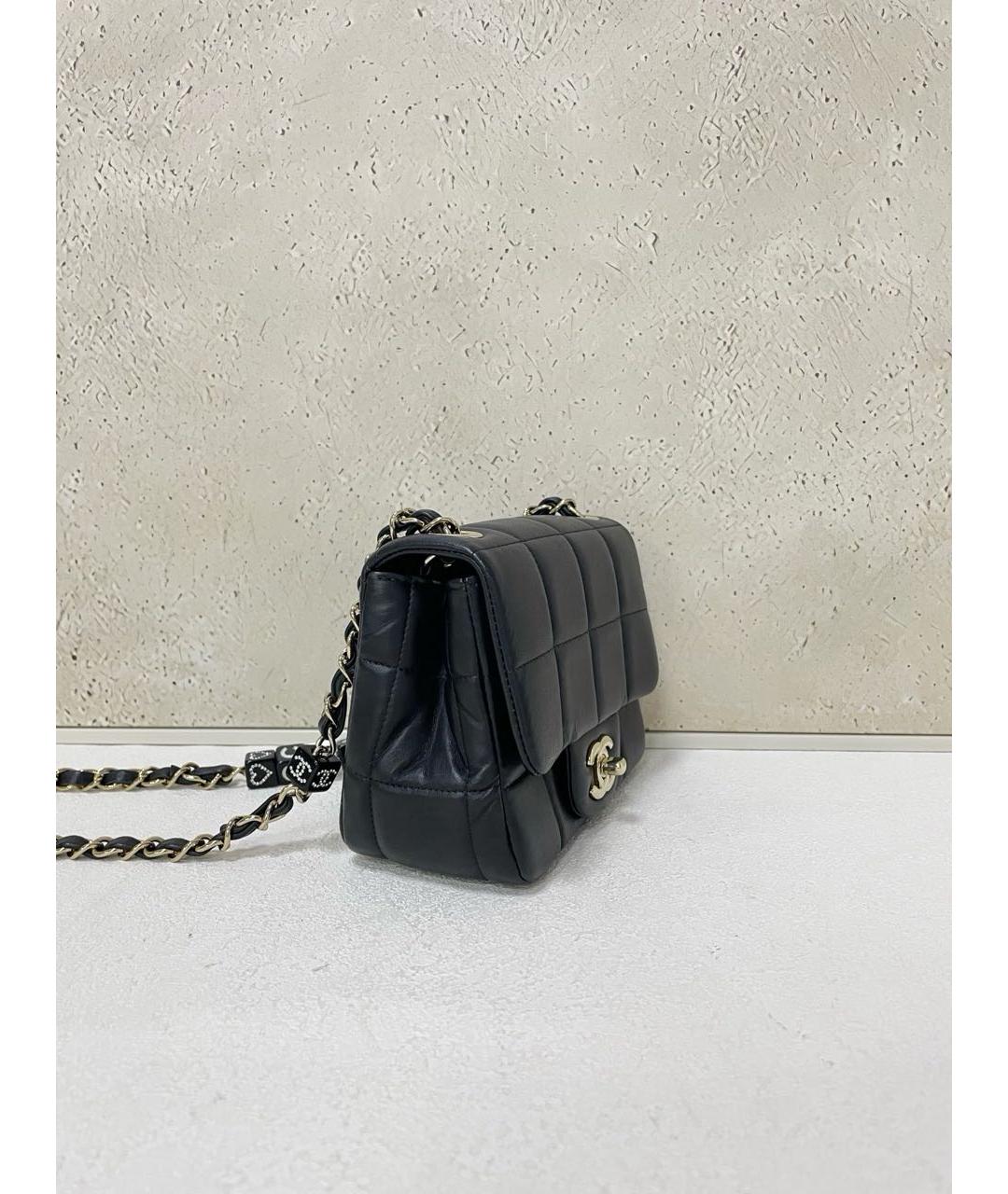 CHANEL Черная кожаная сумка через плечо, фото 4