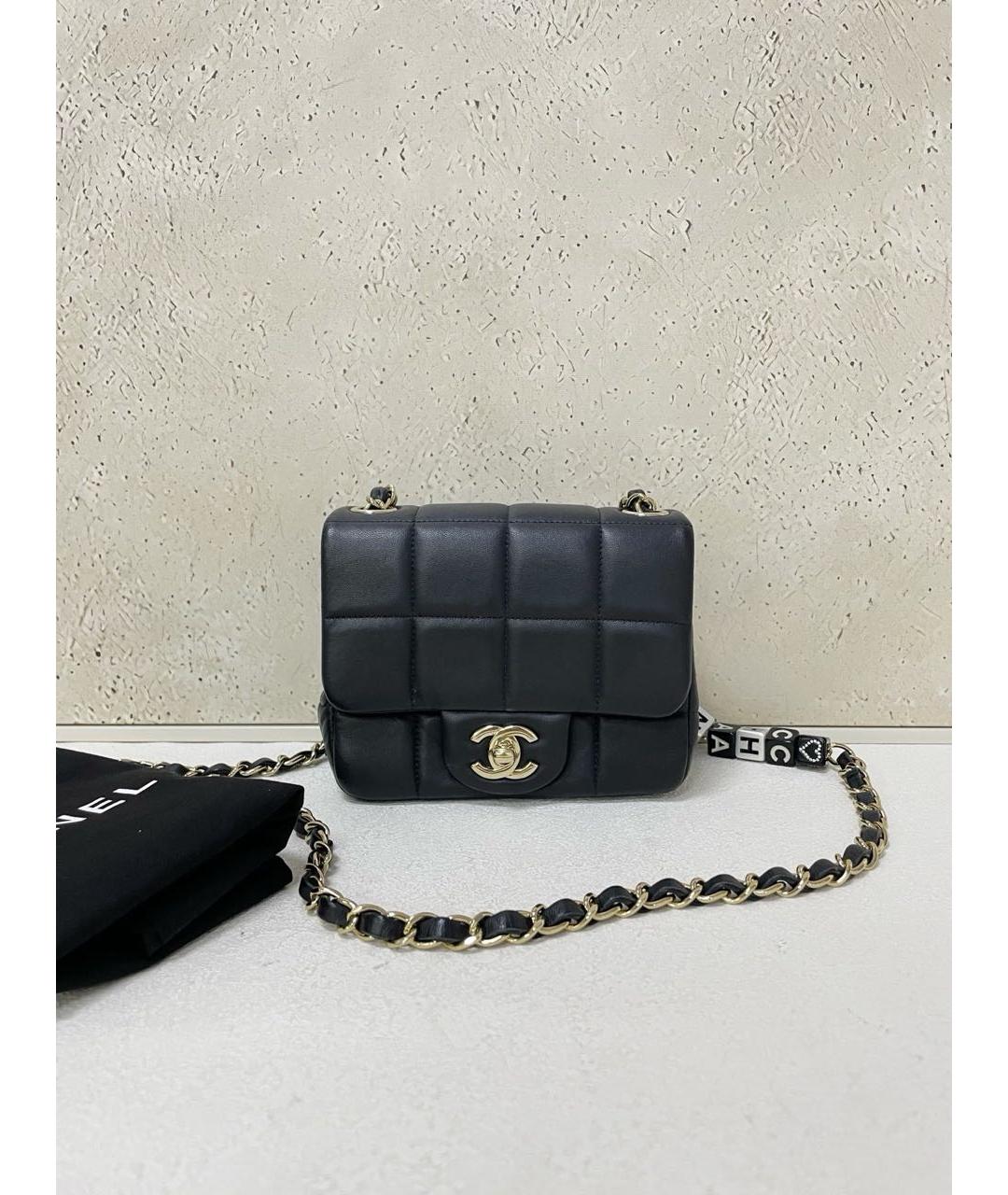 CHANEL Черная кожаная сумка через плечо, фото 2