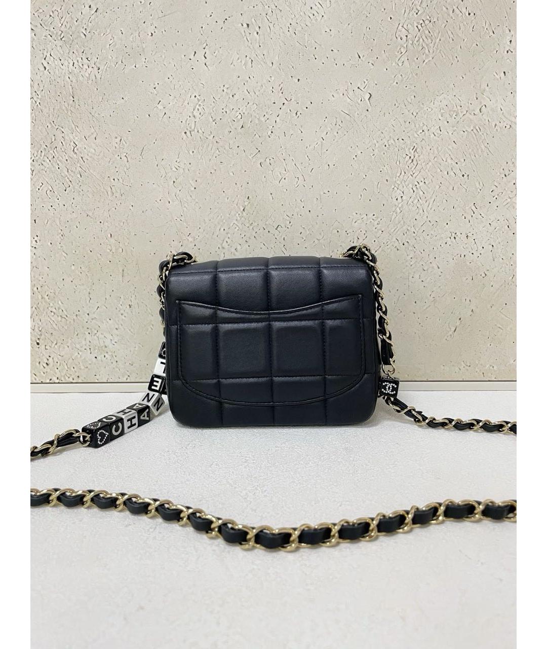 CHANEL Черная кожаная сумка через плечо, фото 3