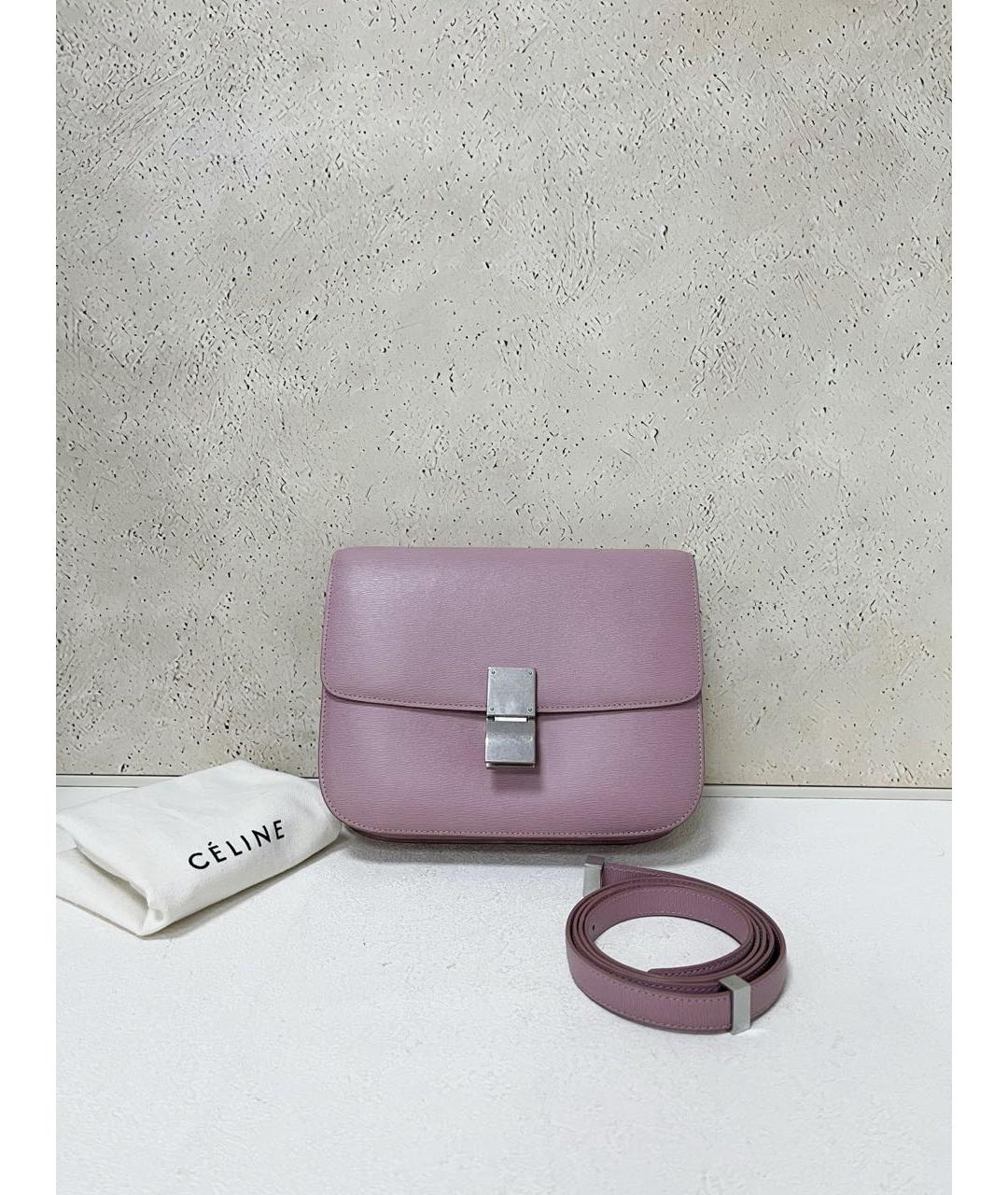 CELINE Фиолетовая кожаная сумка через плечо, фото 2