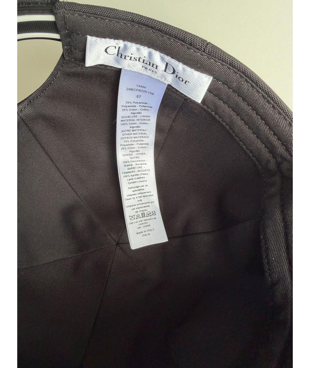 CHRISTIAN DIOR Черная кепка, фото 5