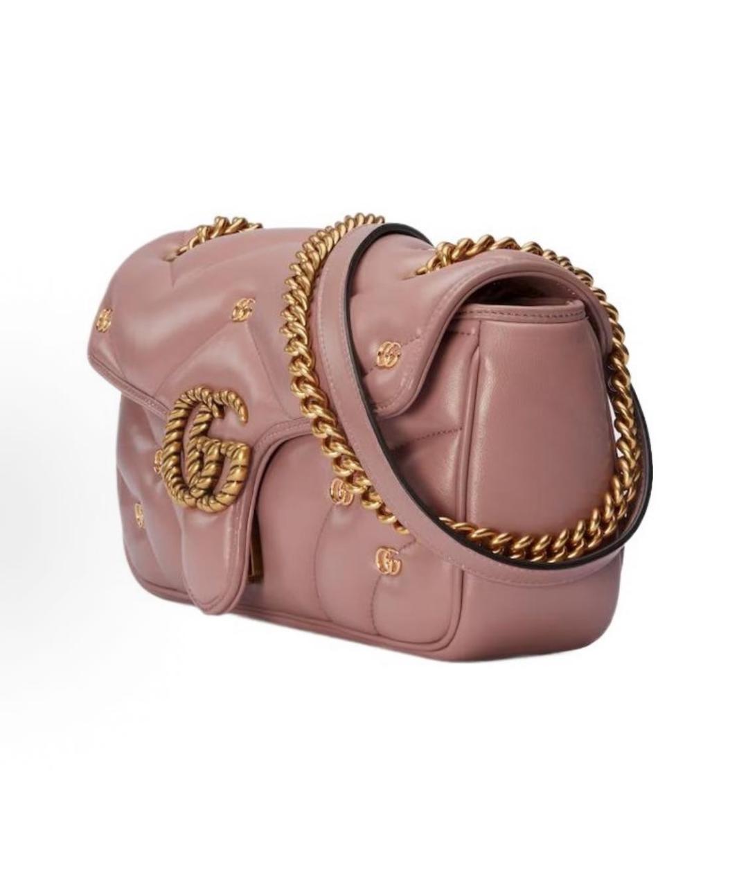 GUCCI Розовая кожаная сумка через плечо, фото 2