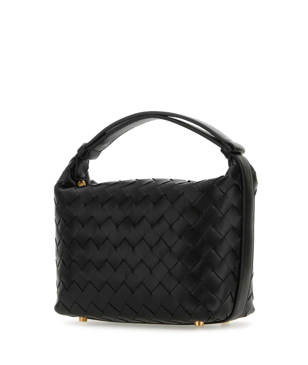 BOTTEGA VENETA Черная кожаная сумка с короткими ручками, фото 2