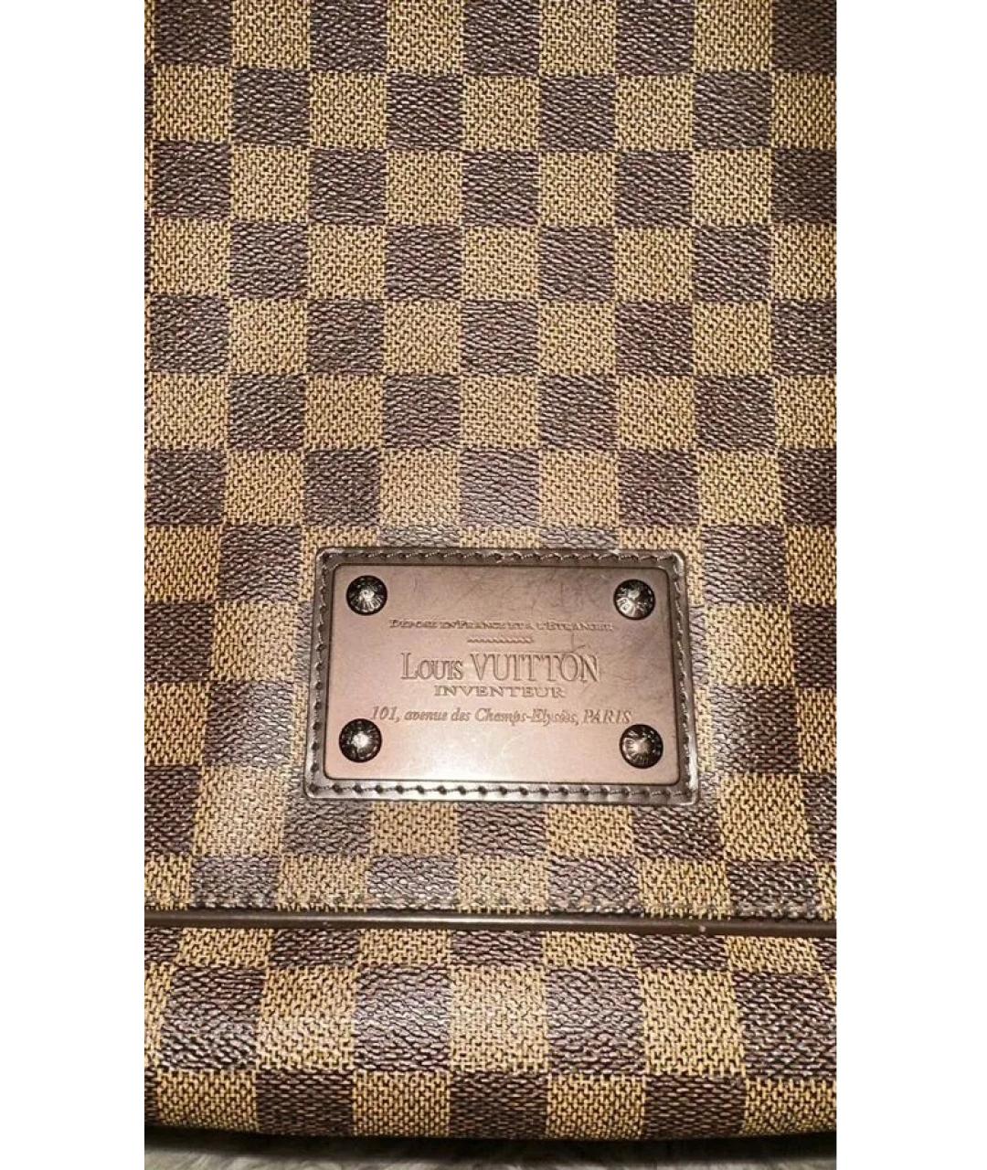 LOUIS VUITTON Коричневая канва сумка на плечо, фото 6