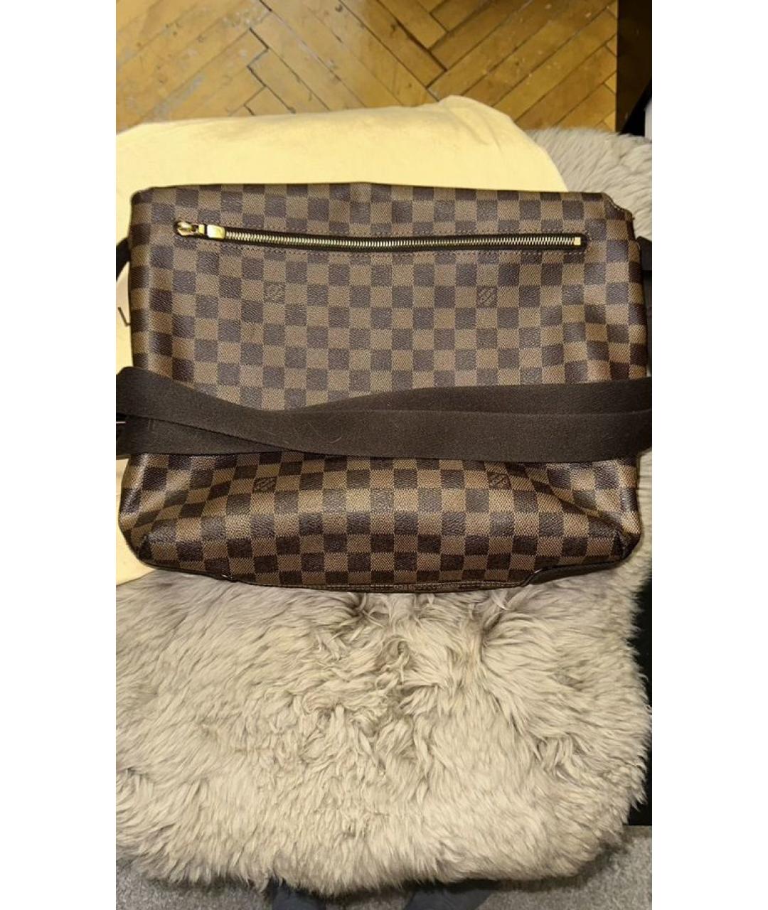 LOUIS VUITTON Коричневая канва сумка на плечо, фото 3