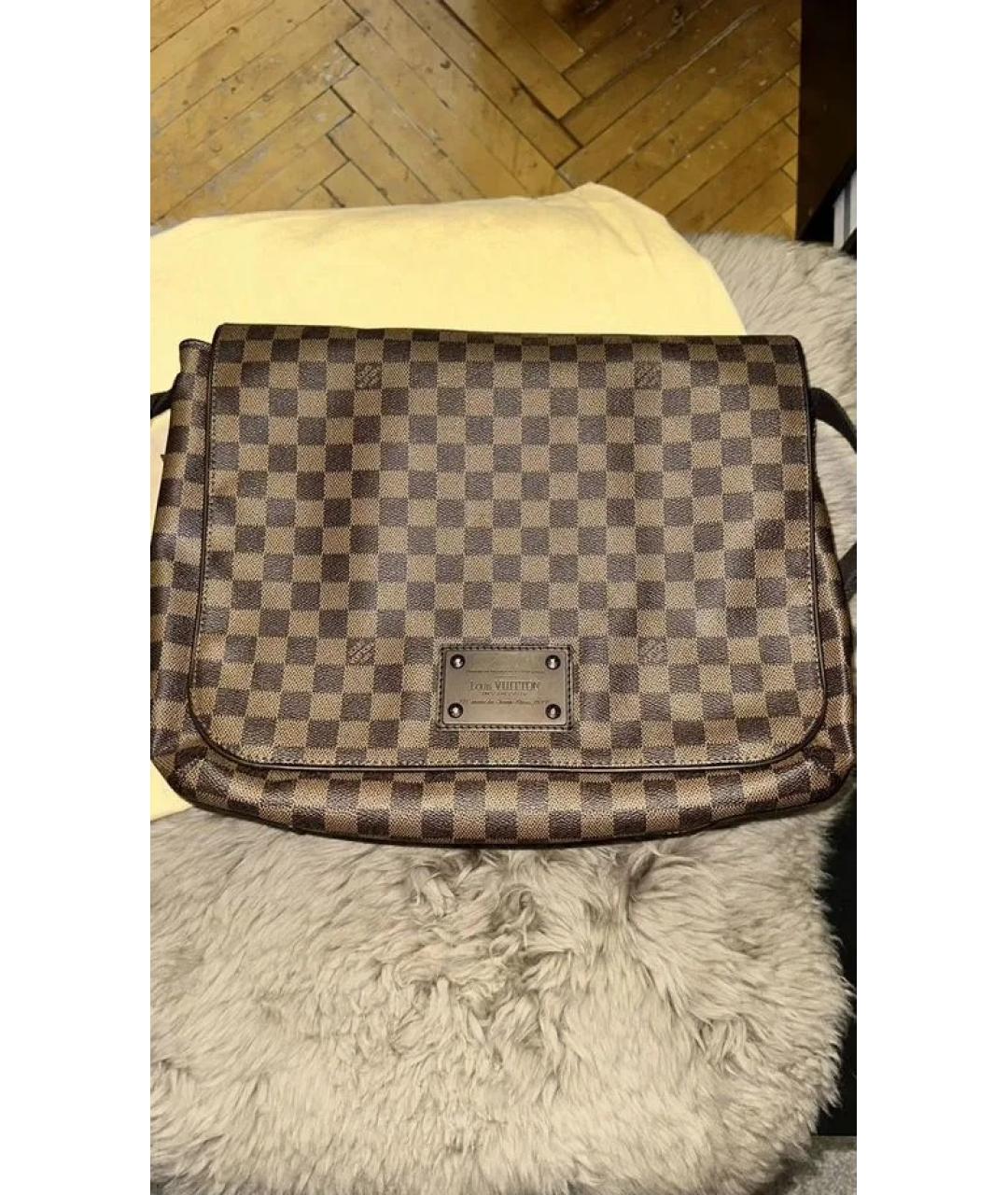 LOUIS VUITTON Коричневая канва сумка на плечо, фото 8
