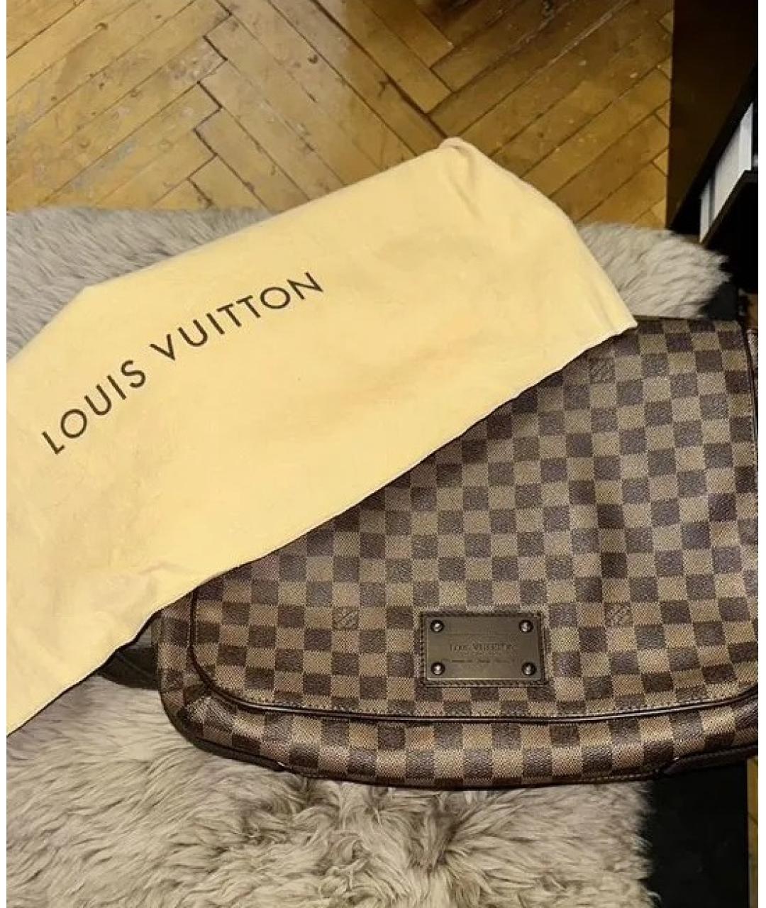 LOUIS VUITTON Коричневая канва сумка на плечо, фото 5