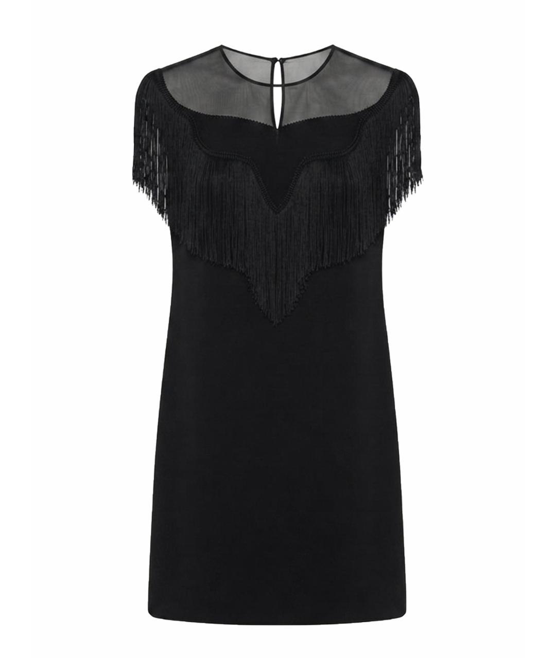 ALBERTA FERRETTI Черное вискозное коктейльное платье, фото 1