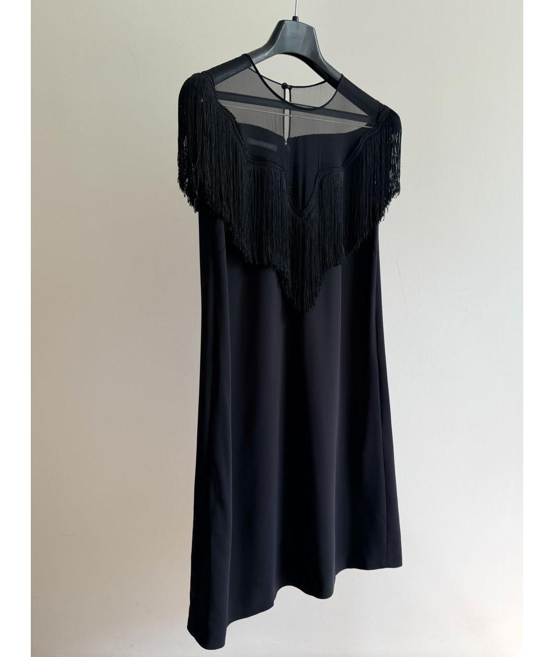 ALBERTA FERRETTI Черное вискозное коктейльное платье, фото 6