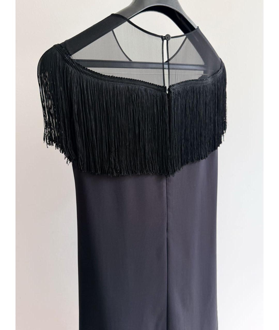 ALBERTA FERRETTI Черное вискозное коктейльное платье, фото 2