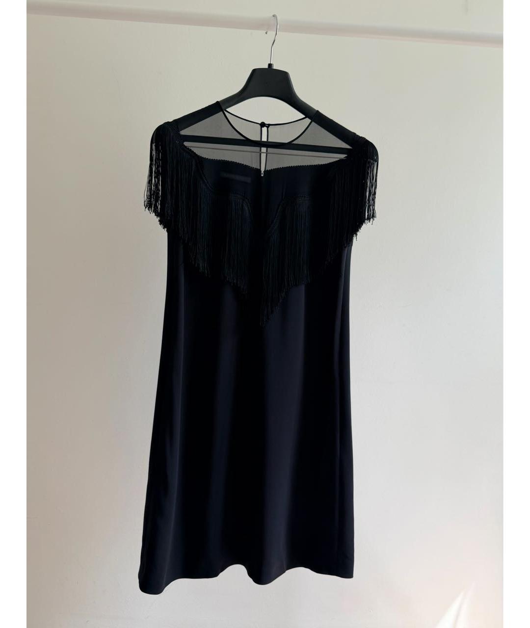 ALBERTA FERRETTI Черное вискозное коктейльное платье, фото 9