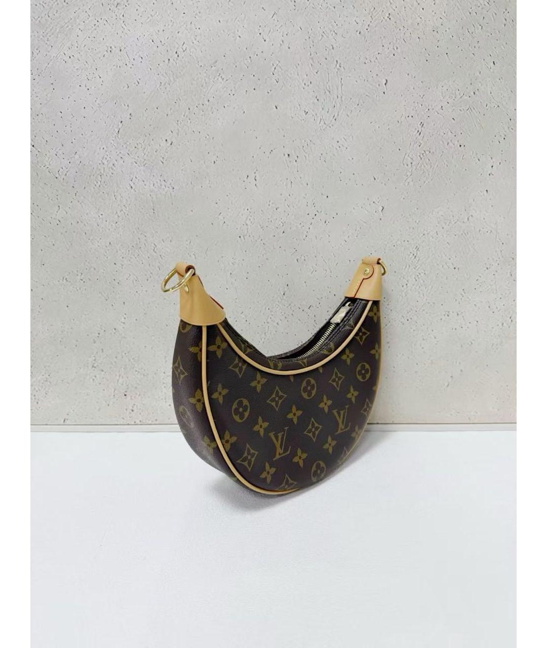 LOUIS VUITTON Коричневая канва сумка через плечо, фото 5