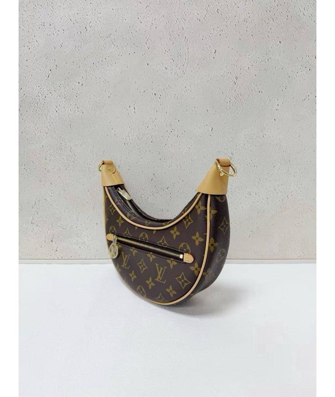 LOUIS VUITTON Коричневая канва сумка через плечо, фото 4