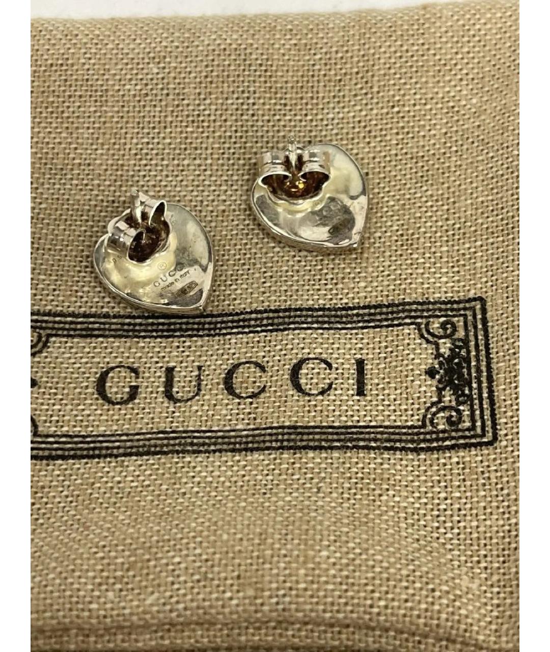 GUCCI Голубые металлические серьги, фото 3