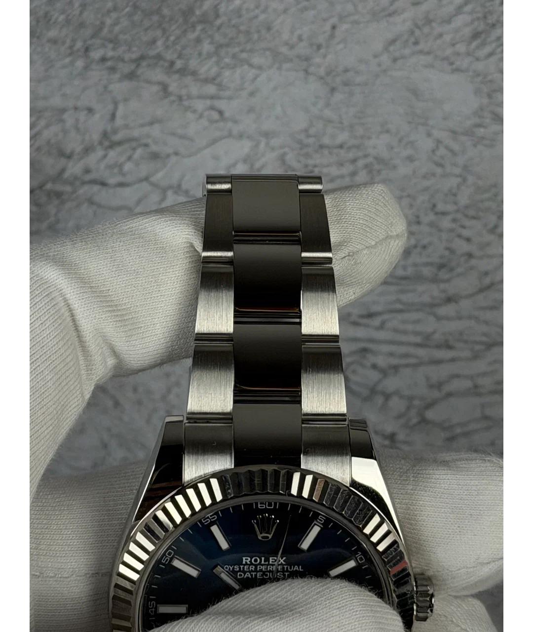 ROLEX Синие часы из белого золота, фото 6