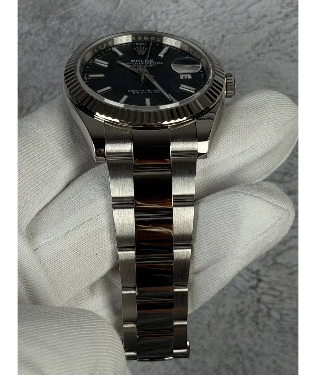 ROLEX Синие часы из белого золота, фото 5