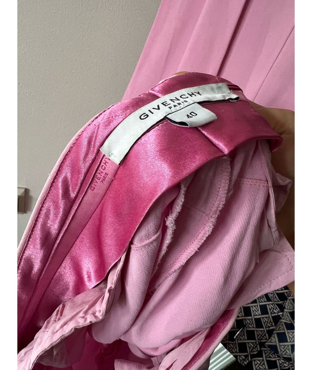 GIVENCHY Розовые вискозные прямые брюки, фото 5