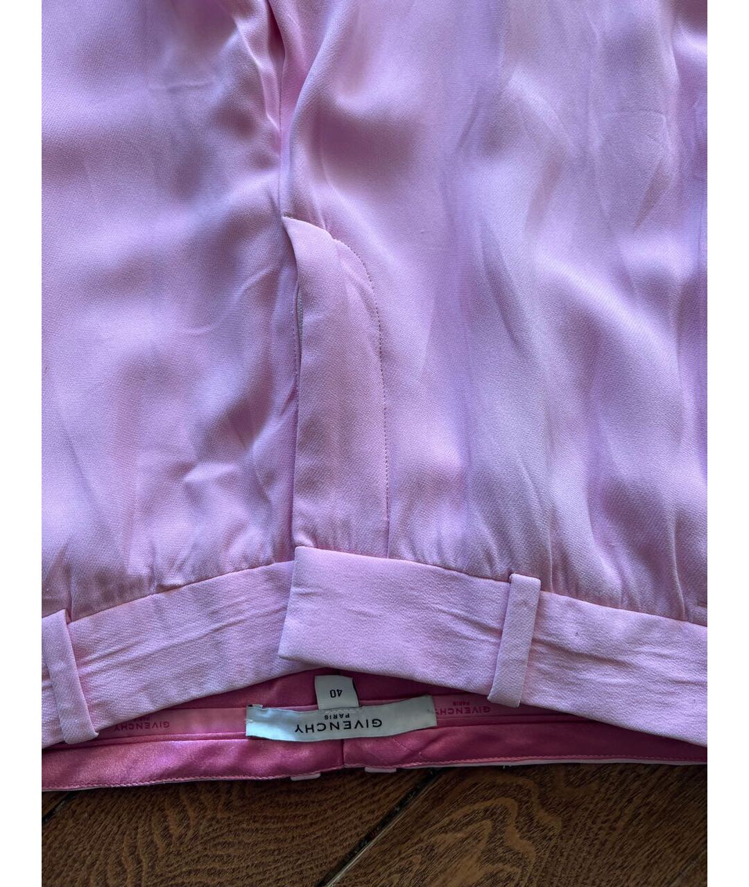 GIVENCHY Розовые вискозные прямые брюки, фото 3