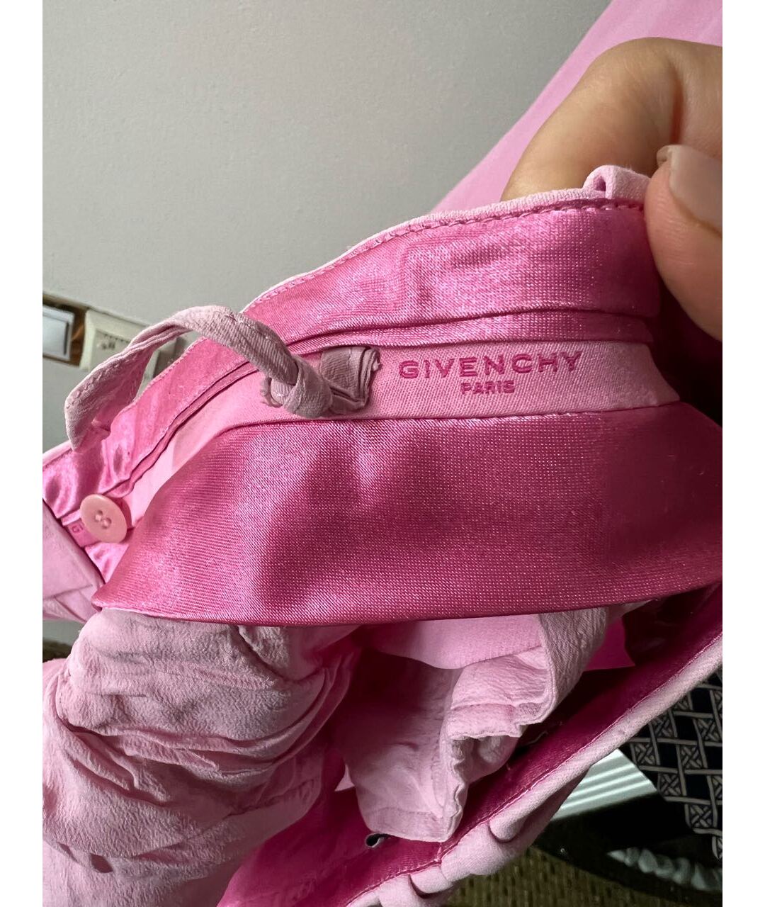 GIVENCHY Розовые вискозные прямые брюки, фото 6
