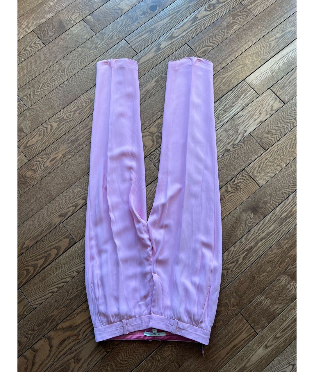 GIVENCHY Розовые вискозные прямые брюки, фото 7