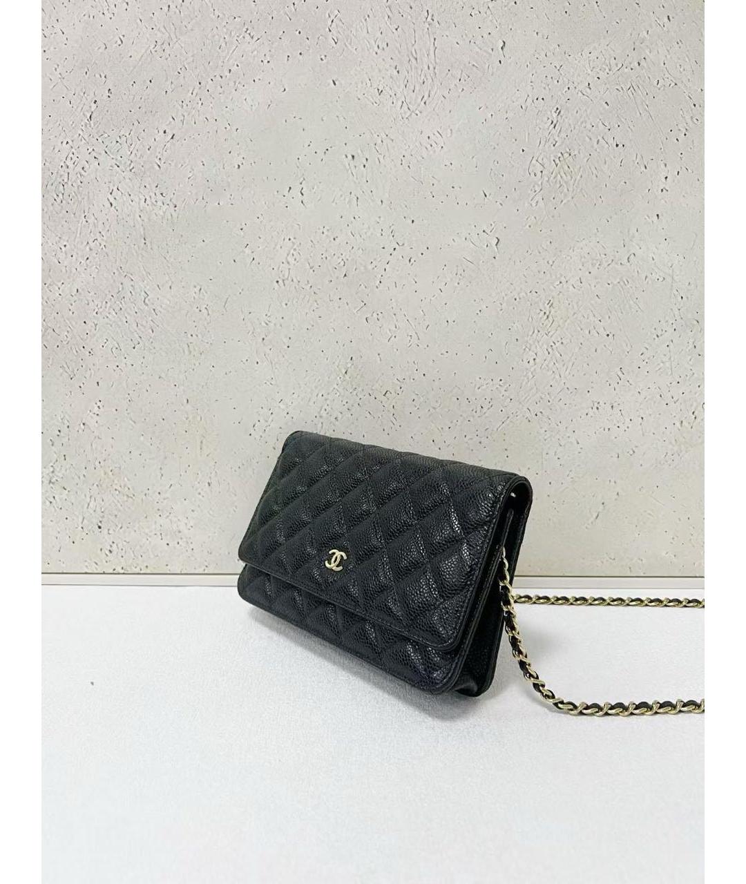 CHANEL Черная кожаная сумка через плечо, фото 4