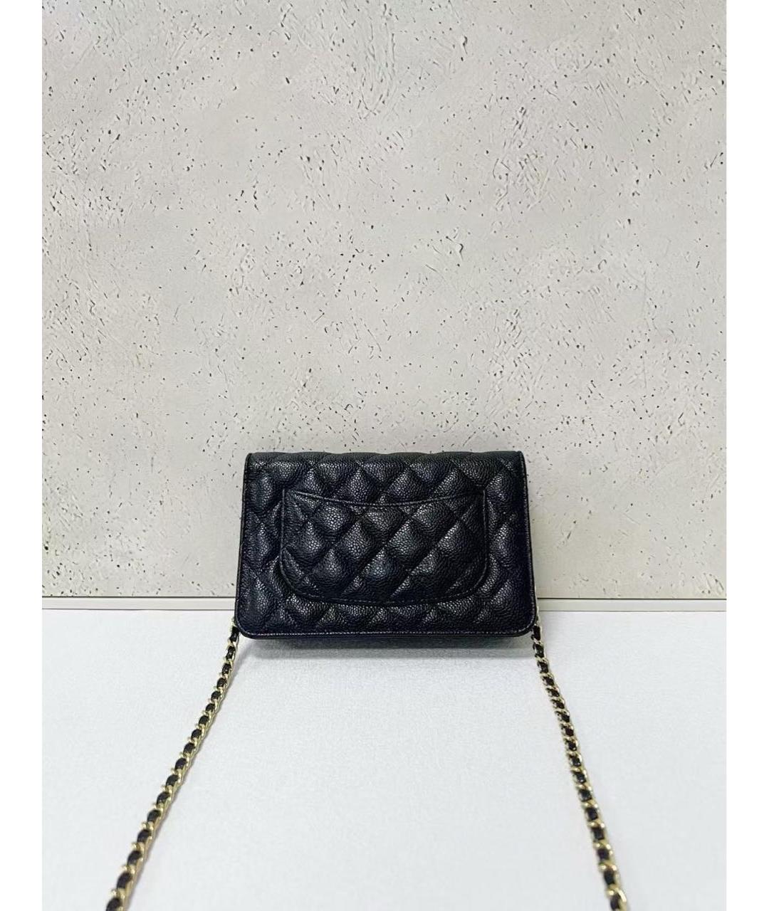 CHANEL Черная кожаная сумка через плечо, фото 3