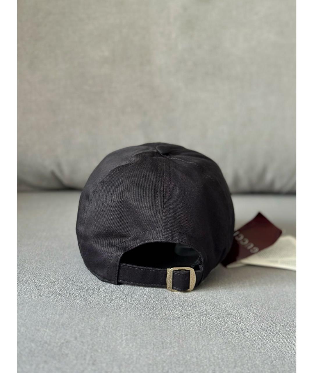 GUCCI Черная хлопковая кепка, фото 6