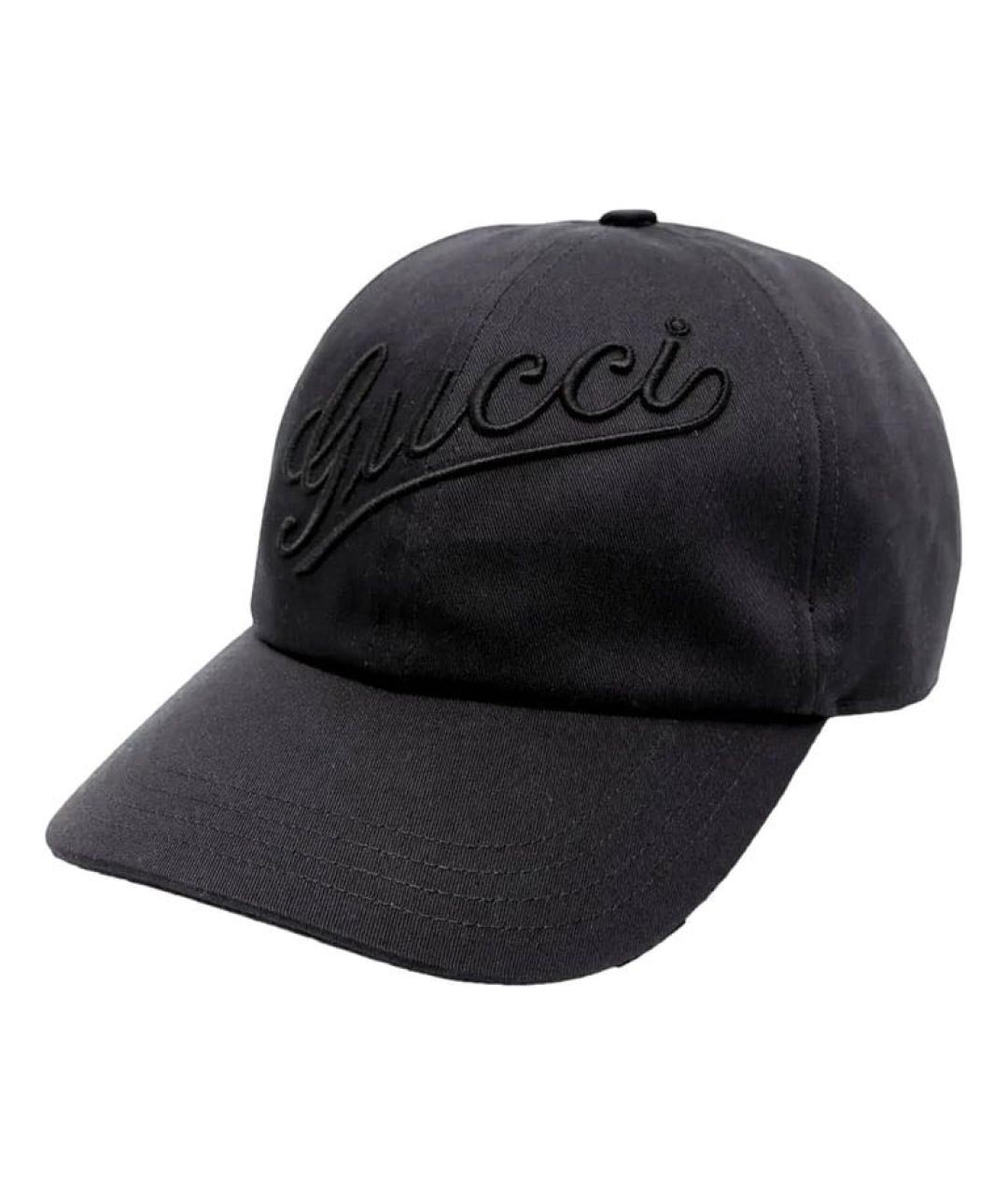 GUCCI Черная хлопковая кепка, фото 1