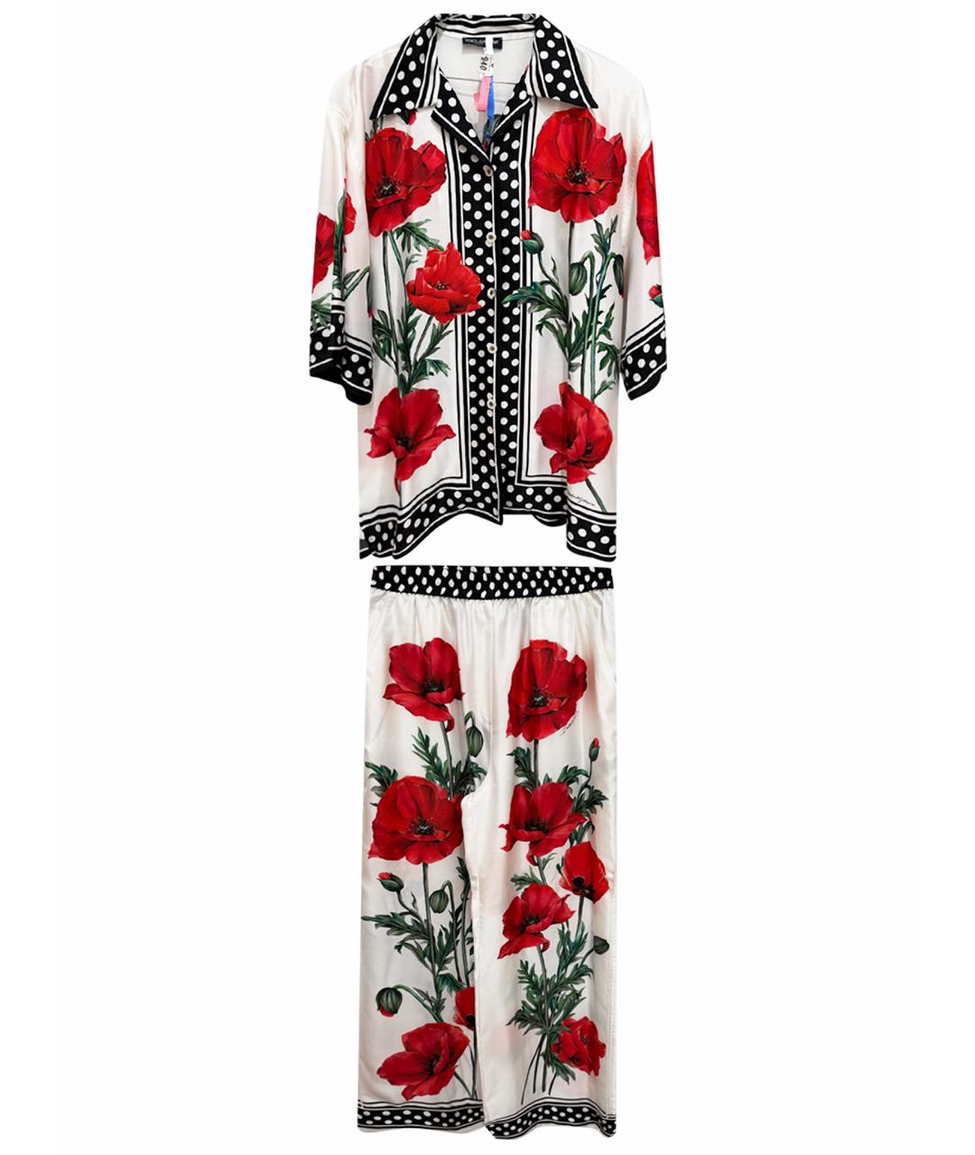 DOLCE&GABBANA Мульти шелковый костюм с брюками, фото 1