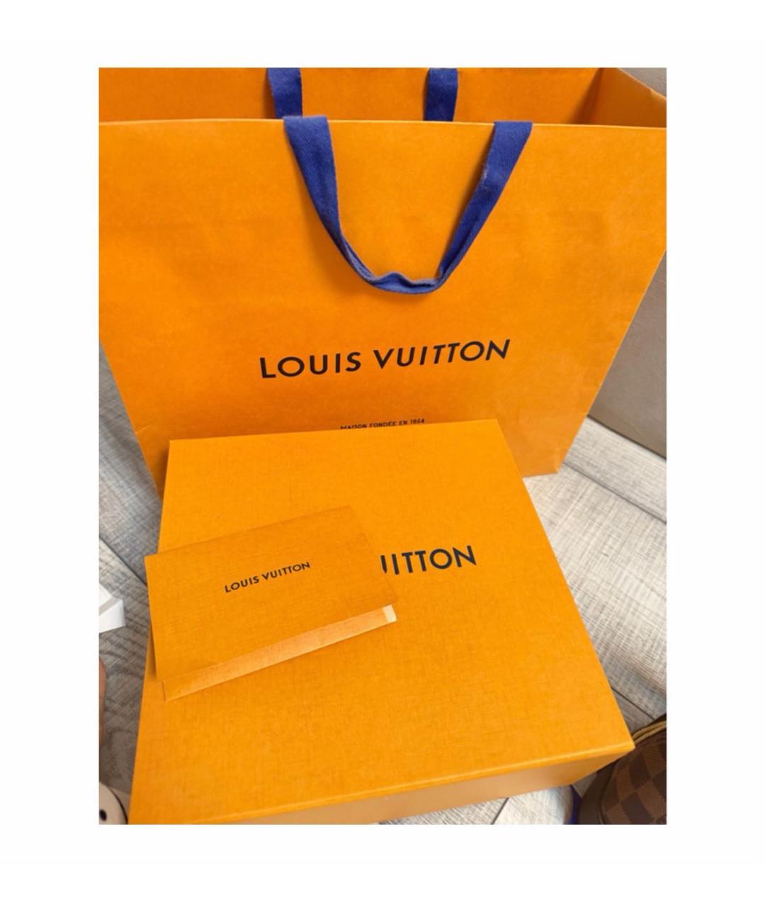 LOUIS VUITTON Коричневая канва сумка с короткими ручками, фото 5
