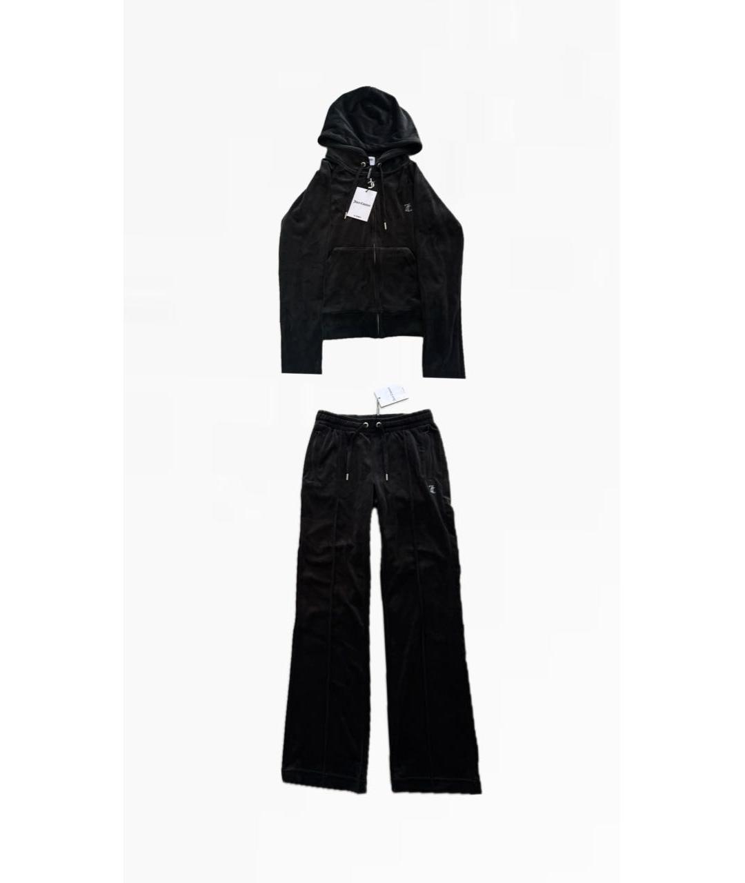 JUICY COUTURE Черный велюровый спортивные костюмы, фото 8