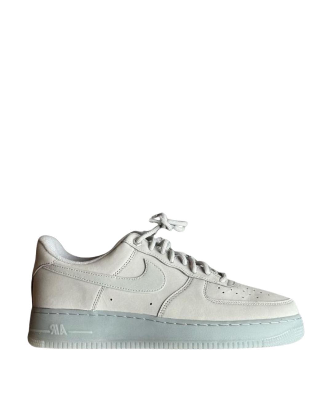 NIKE Серые нубуковые низкие кроссовки / кеды, фото 1