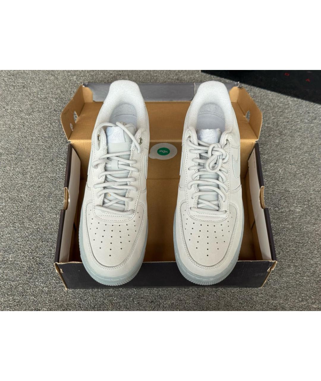NIKE Серые нубуковые низкие кроссовки / кеды, фото 2