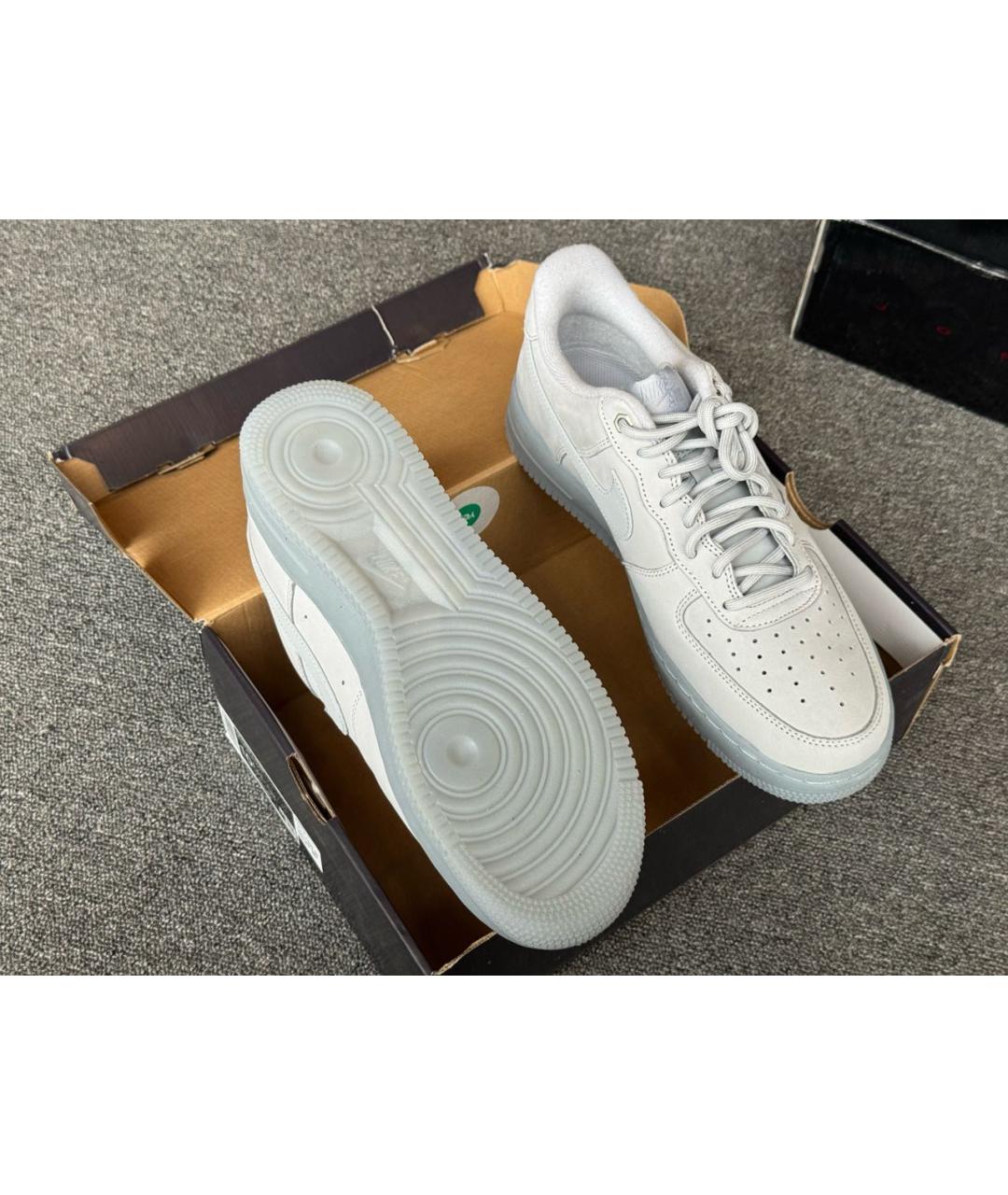 NIKE Серые нубуковые низкие кроссовки / кеды, фото 7