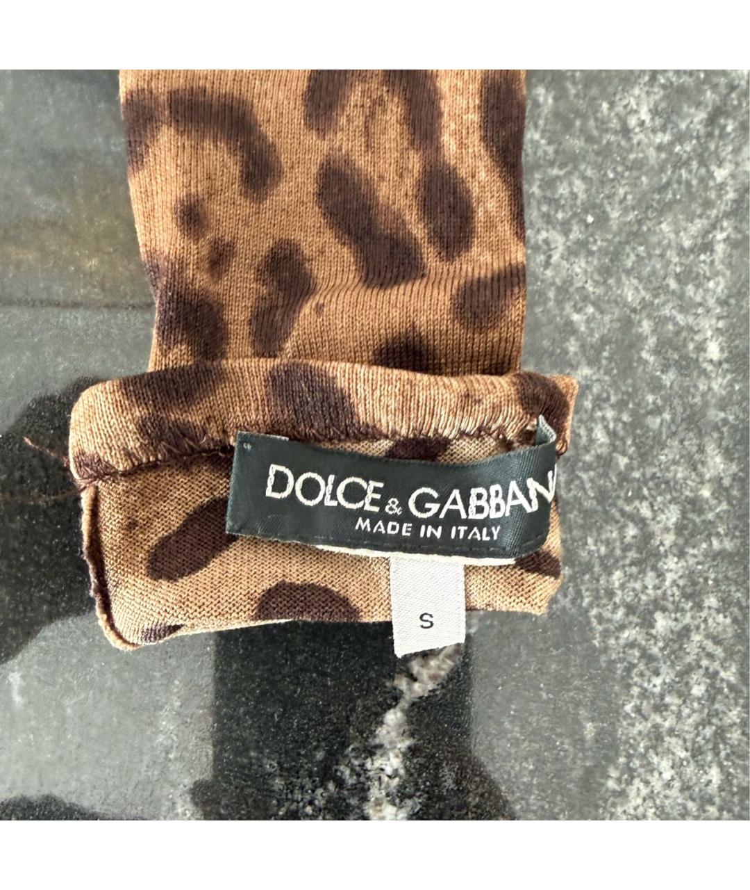 DOLCE&GABBANA Коричневые шерстяные перчатки, фото 3