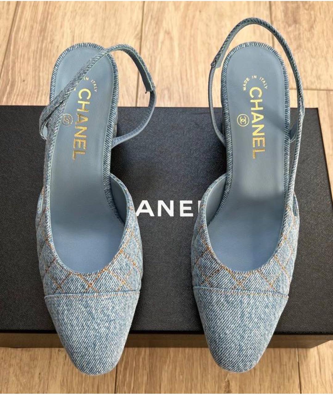 CHANEL Голубые туфли, фото 2