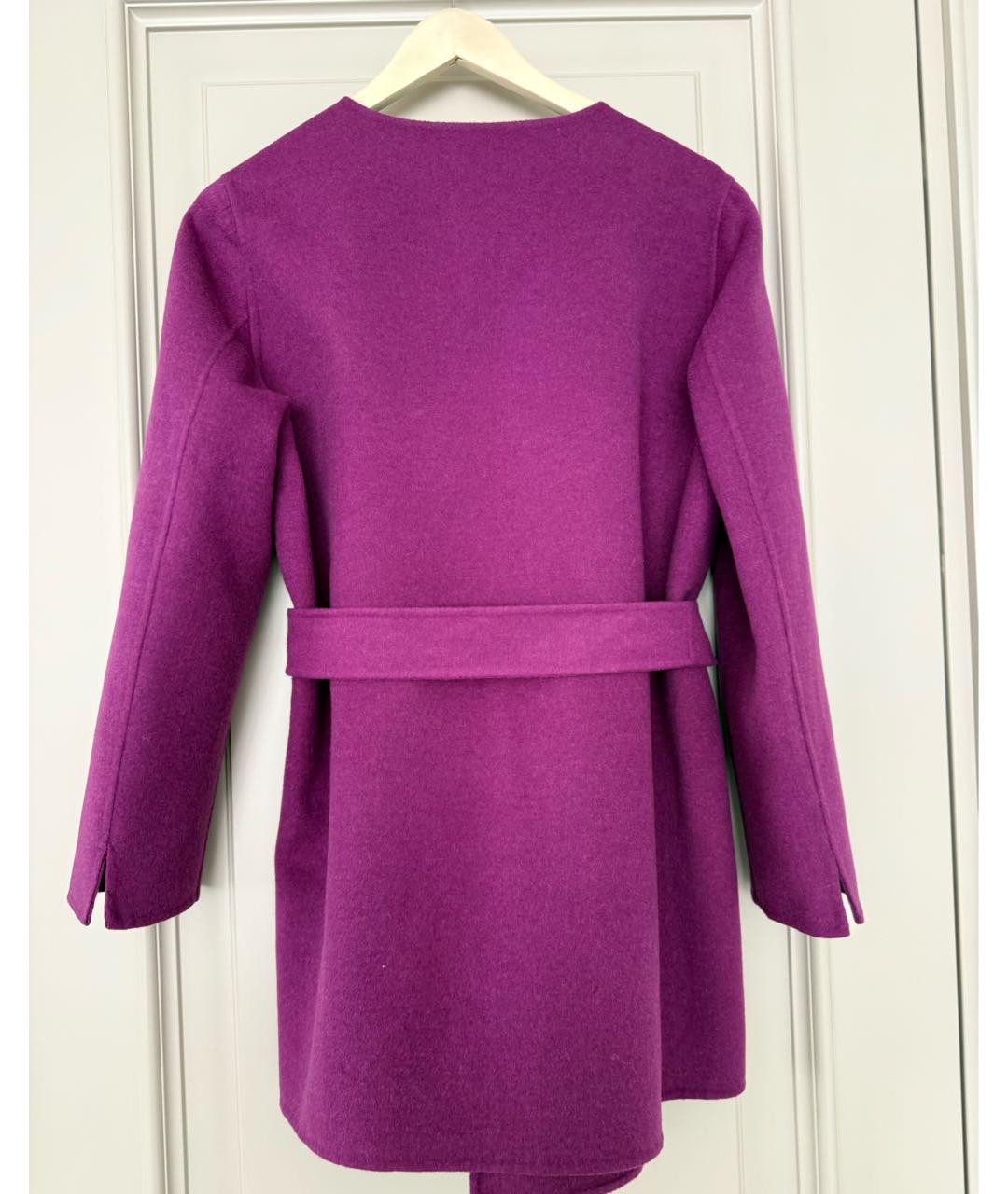 MAX MARA Фуксия шерстяное пальто, фото 2