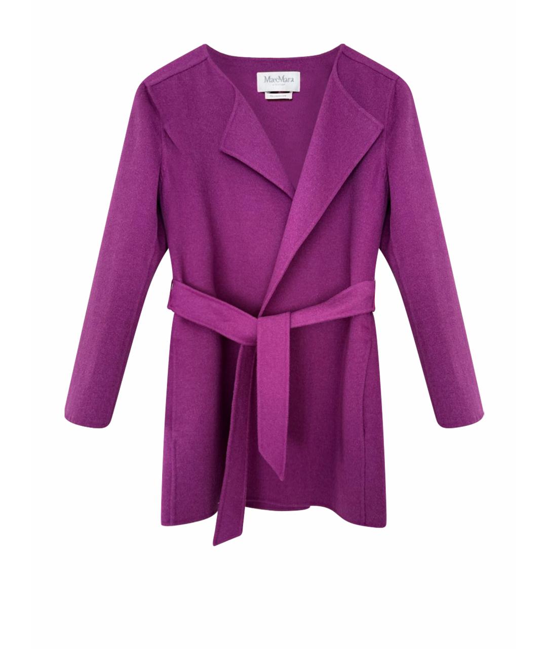 MAX MARA Фуксия шерстяное пальто, фото 1