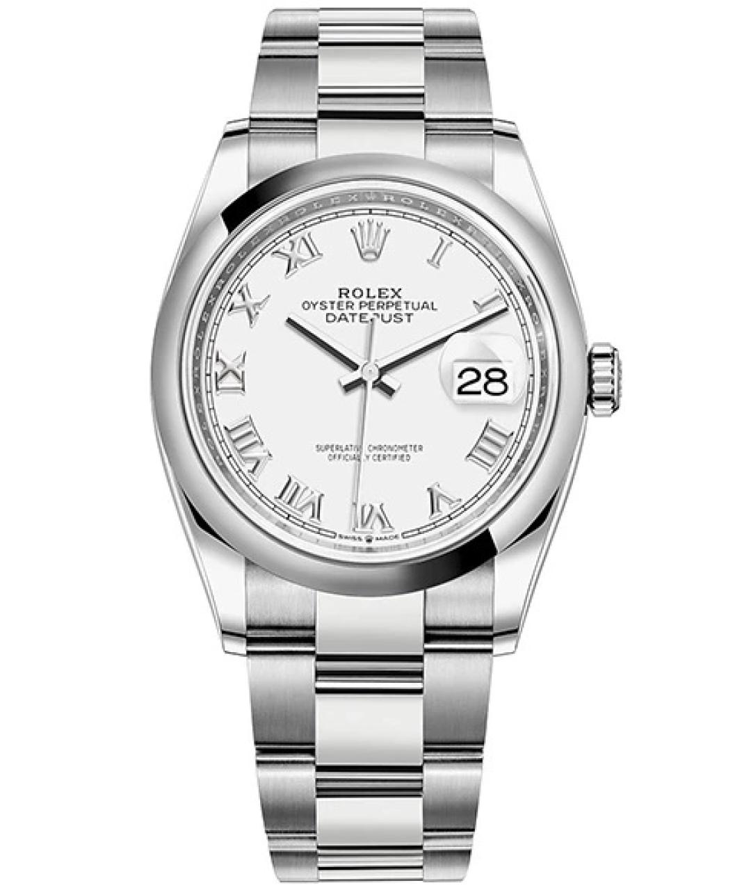 ROLEX Белые металлические часы, фото 1