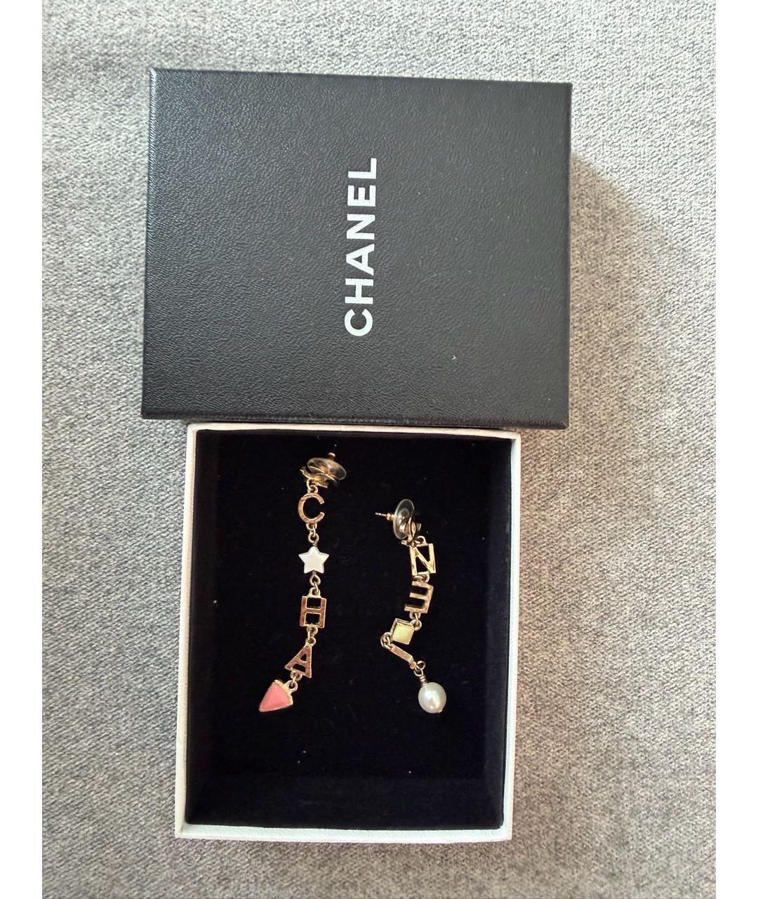 CHANEL Золотые серьги, фото 3