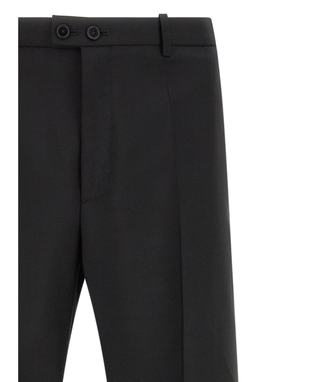 JIL SANDER Черные шерстяные классические брюки, фото 3