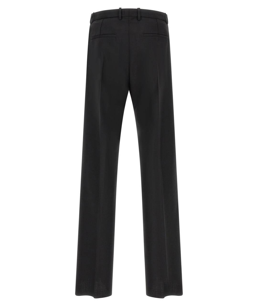 JIL SANDER Черные шерстяные классические брюки, фото 2