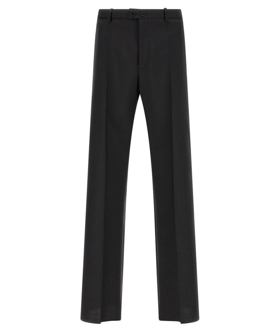 JIL SANDER Черные шерстяные классические брюки, фото 1